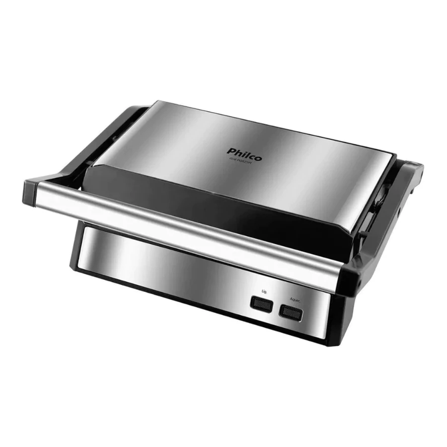 Grill e Sanduicheira Philco PGR21PI Maxx Clean 1000W Cinza 110V